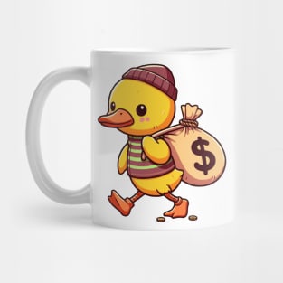 robber duck cartoon Mug